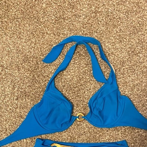 Victoria Secret 2 Piece Bikini Halter Tie Womens Swimsuit Size M - Picture 2 of 9